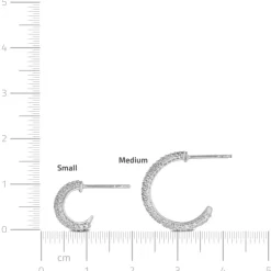byBiehl smykker ByBiehl Ocean Flow Sparkle Hoops Small øreringe 4-4204-R| Sølvsmykker|Øreringe