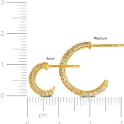 byBiehl smykker ByBiehl Ocean Flow Sparkle Hoops Medium øreringe 4-4206A-GP| Forgyldte Sølvsmykker|Øreringe