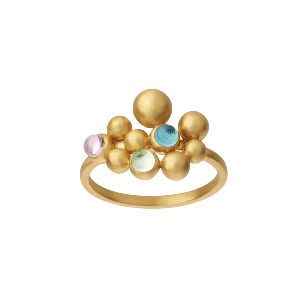 byBiehl smykker ByBiehl Pebbles Colors ring 5-3801M-GP| Forgyldte Sølvsmykker|Ringe