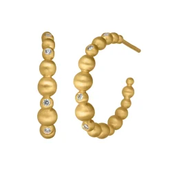 byBiehl smykker ByBiehl Pebbles Hoops øreringe 4-3803A-GP| Forgyldte Sølvsmykker