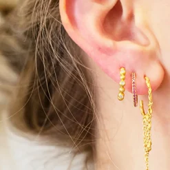 byBiehl smykker ByBiehl Pebbles Hoops Small øreringe 4-3805A-GP| Forgyldte Sølvsmykker|Øreringe