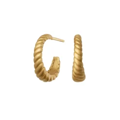 byBiehl smykker ByBiehl Seashell Hoops øreringe 4-3601-GP| Forgyldte Sølvsmykker|Øreringe