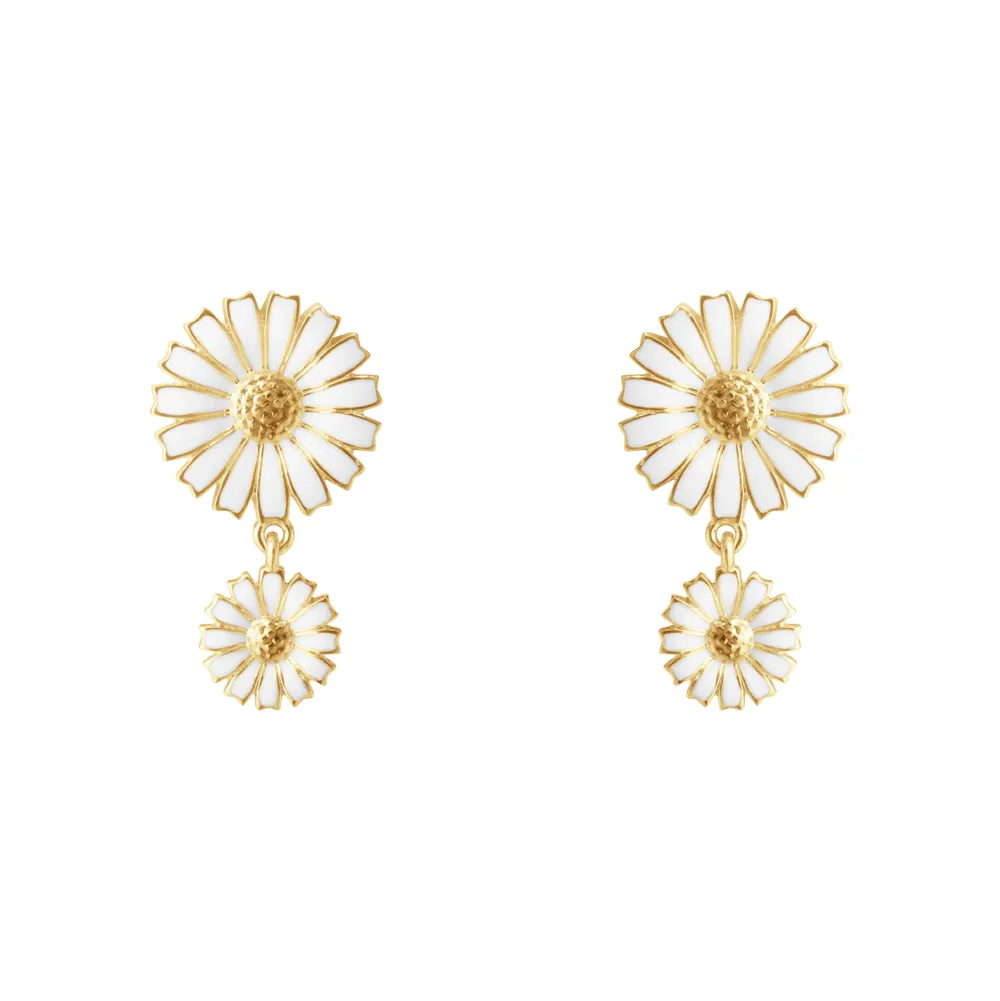 Georg Jensen Daisy øreringe 20001670| Forgyldte Sølvsmykker|Øreringe