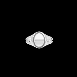 IX Studios smykker IX Studios Mini Oval Simple Signet ring DMN0299SLOL| Herresmykker|Ringe