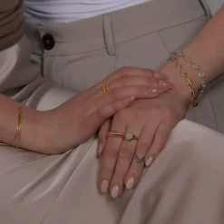 Izabel Camille smykker Izabel Camille Athena ring A4194GS-AQUAGREEN| Forgyldte Sølvsmykker|Ringe