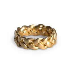 Jane Kønig smykker Jane Kønig Braided ring JK0004R-G| Ringe|Forgyldte Sølvsmykker
