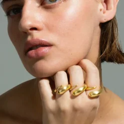 Jane Kønig smykker Jane Kønig Orbis Drop ring ODR-SS25-G| Forgyldte Sølvsmykker|Ringe