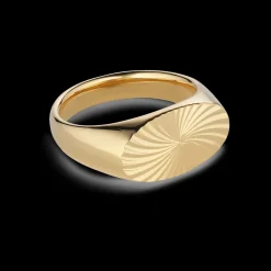 Jane Kønig smykker Jane Kønig Reflection Signet ring RSR01-G-AW2000| Ringe|Forgyldte Sølvsmykker