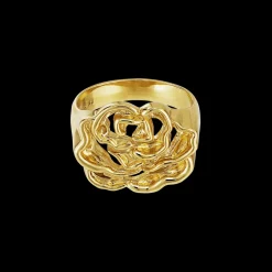 Jane Kønig smykker Jane Kønig Rosie Signet ring RSR-HOL23-G| Ringe|Forgyldte Sølvsmykker
