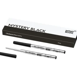 Mont Blanc Mystery Black F refill Ballpoint pen 128210| Skriveredskaber