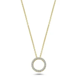 Nuran smykker Nuran Cirkel vedhæng 0,14ct V2205 014| Guldsmykker|Halskæder