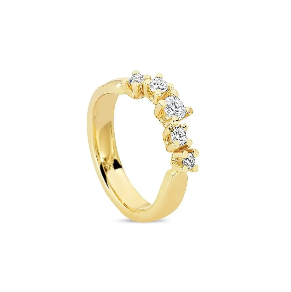 Nuran smykker Nuran Twist ring 0,31ct R1004 031| Guldsmykker|Ringe