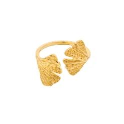 Pernille Corydon smykker Pernille Corydon Biloba ring R-343-GP| Forgyldte Sølvsmykker|Ringe