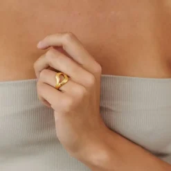 Pernille Corydon smykker Pernille Corydon Flowing Dreams ring R-344-GP| Forgyldte Sølvsmykker|Ringe