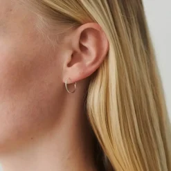 Pernille Corydon smykker Pernille Corydon Micro Plain øreringe E-138-S| Sølvsmykker|Øreringe