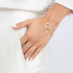 Sif Jakobs Jewellery Sif Jakobs Biella Piccolo ring SJ-R337-CZ(YG)| Ringe|Forgyldte Sølvsmykker