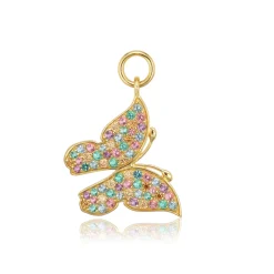 Sif Jakobs Jewellery Sif Jakobs Ellera Farfalla charm SJ-CH2383-XCZ-YG| Forgyldte Sølvsmykker|Øreringe