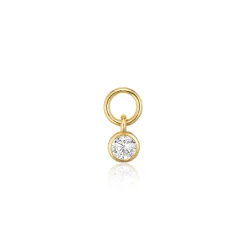 Sif Jakobs Jewellery Sif Jakobs Ellera Ghiera Uno charm SJ-CH2370-CZ-YG| Vedhæng|Forgyldte Sølvsmykker