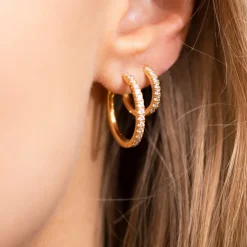 Sif Jakobs Jewellery Sif Jakobs Ellera Medio øreringe SJ-E2859-CZ(YG)| Forgyldte Sølvsmykker|Øreringe