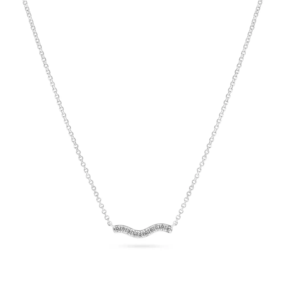 Sif Jakobs Jewellery Sif Jakobs Ellera Waves halskæde SJ-N3859-CZ| Sølvsmykker|Halskæder