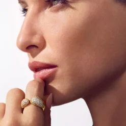 Sif Jakobs Jewellery Sif Jakobs Goccia ring SJ-R2481-CZ-YG| Forgyldte Sølvsmykker|Ringe