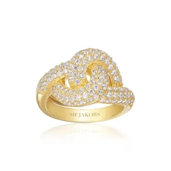 Sif Jakobs Jewellery Sif Jakobs Imperia ring SJ-R10752-CZ-YG| Ringe|Forgyldte Sølvsmykker