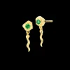 Sistie smykker Sistie Ophelia øreringe Z1229GS-GREEN| Forgyldte Sølvsmykker|Øreringe