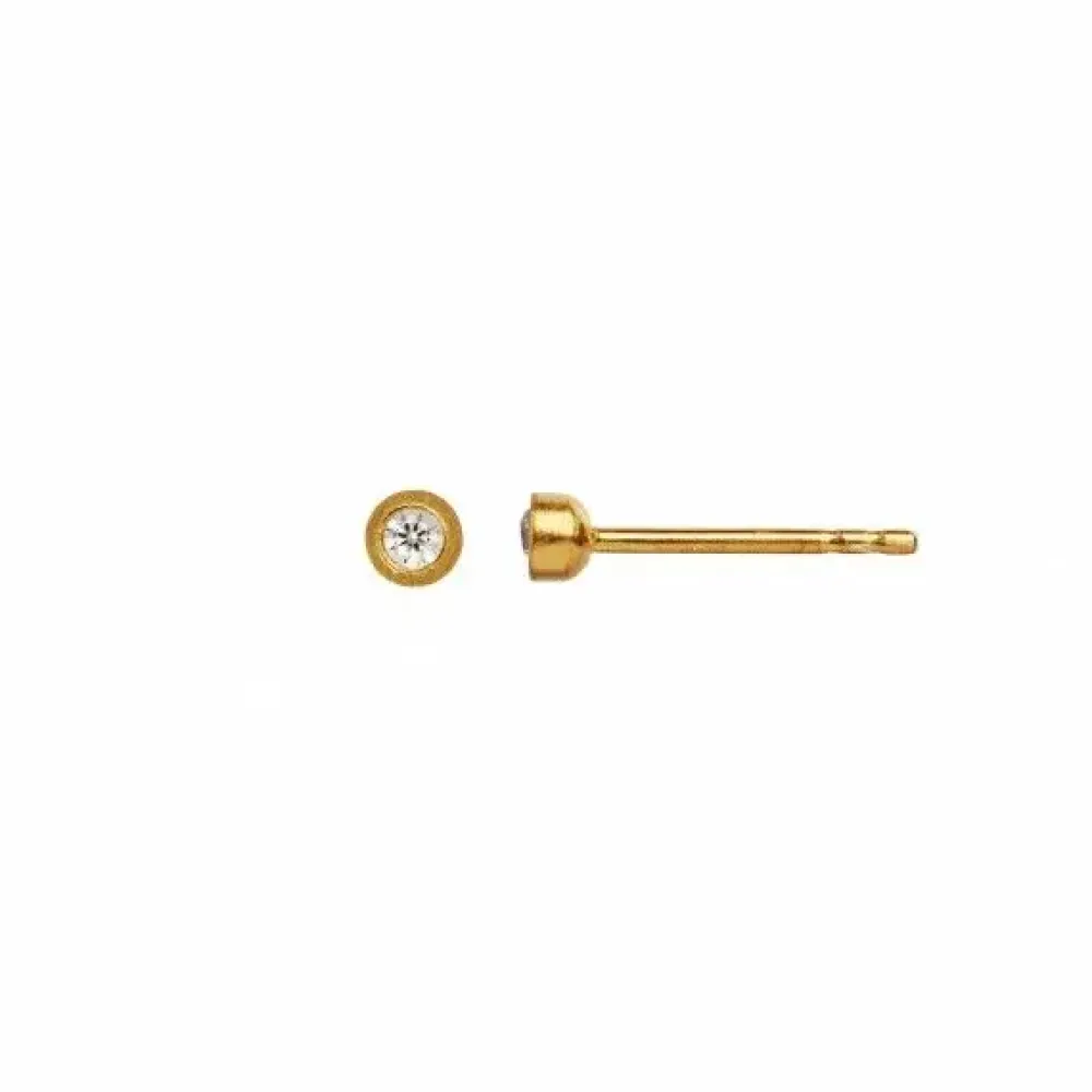 STINE A Jewelry Big Dot ørering 1089-02| Forgyldte Sølvsmykker|Øreringe