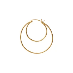 STINE A Jewelry Double Creol Grande ørering 1380-02| Forgyldte Sølvsmykker|Øreringe