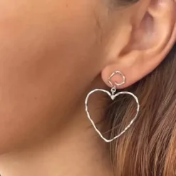 STINE A Jewelry Funky Heart ørering 1317-00| Øreringe|Sølvsmykker