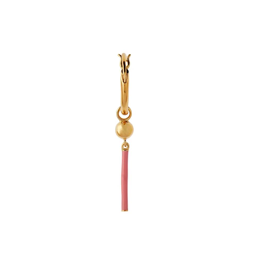 STINE A Jewelry Huggie with Disco Ball and Pin ørering 1350-02-Dusty| Forgyldte Sølvsmykker|Øreringe
