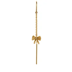 STINE A Jewelry Petit Bow Double Chain ørering 1353-02| Forgyldte Sølvsmykker|Øreringe