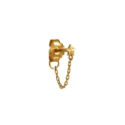 STINE A Jewelry Star Etoile with chain ørering 1383-02| Forgyldte Sølvsmykker|Øreringe