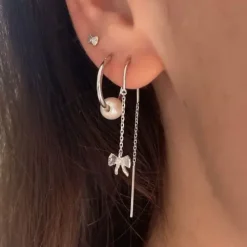 STINE A Jewelry Tres Petit Bow ørering 1356-00| Øreringe|Sølvsmykker