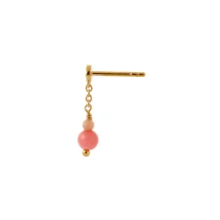 STINE A Jewelry Tres Petit Etoile with Coral ørering 1361-02| Forgyldte Sølvsmykker|Øreringe