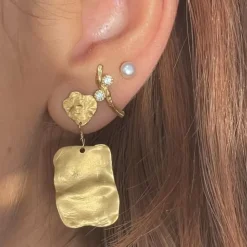 STINE A Jewelry Tres Petit Pearl ørering 1326-02| Forgyldte Sølvsmykker|Øreringe