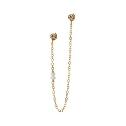 STINE A Jewelry Twin Flow ørering 1337-02| Forgyldte Sølvsmykker|Øreringe