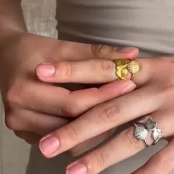 STINE A Jewelry Vintage Shell ring 4051-02| Forgyldte Sølvsmykker|Ringe